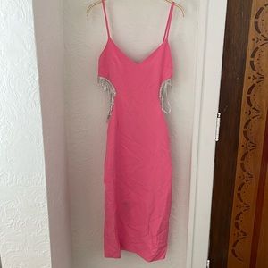 AUDETTE Women's Stella Midi Dress Size S in Bubblegum